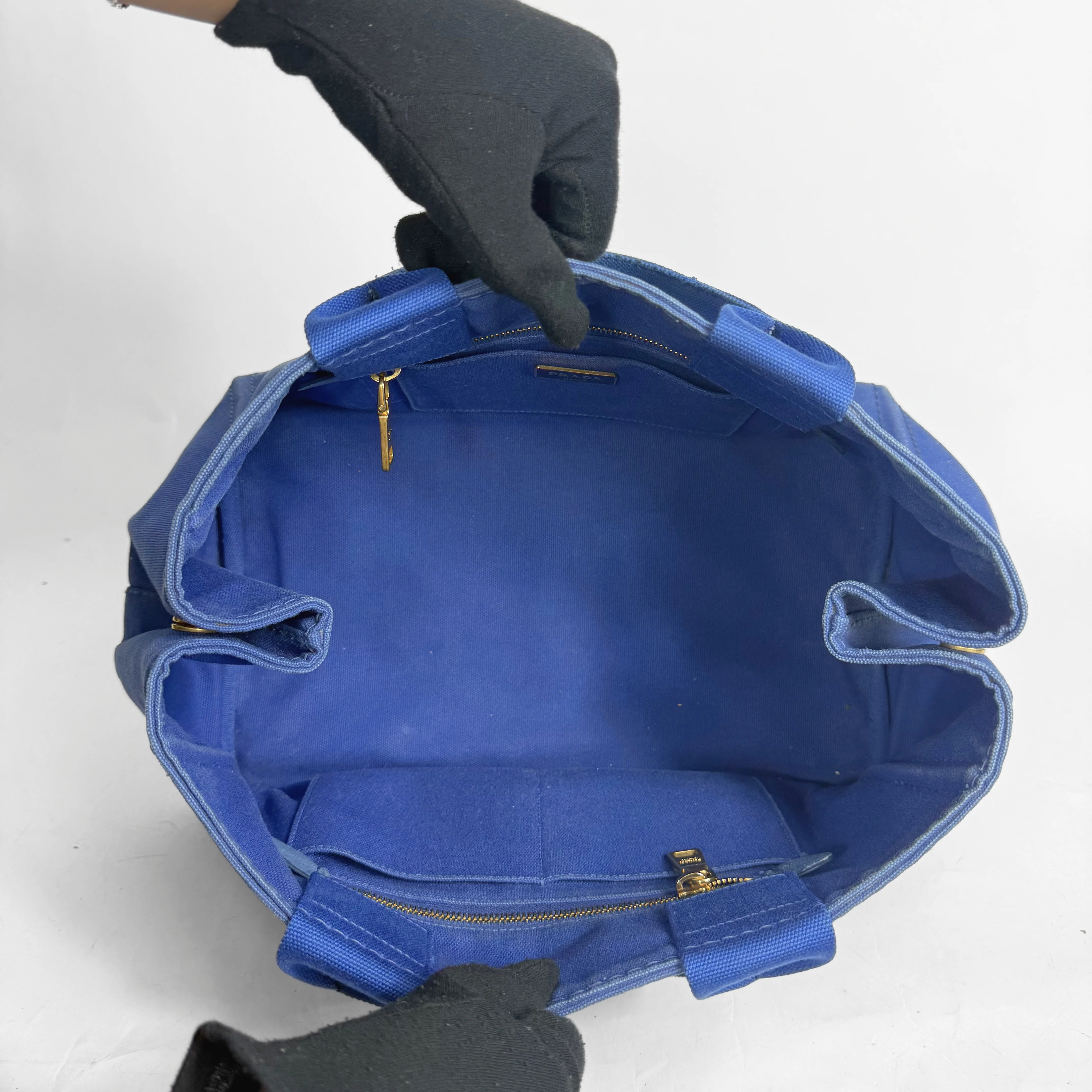Prada Blue Jean Shopper - Image 7